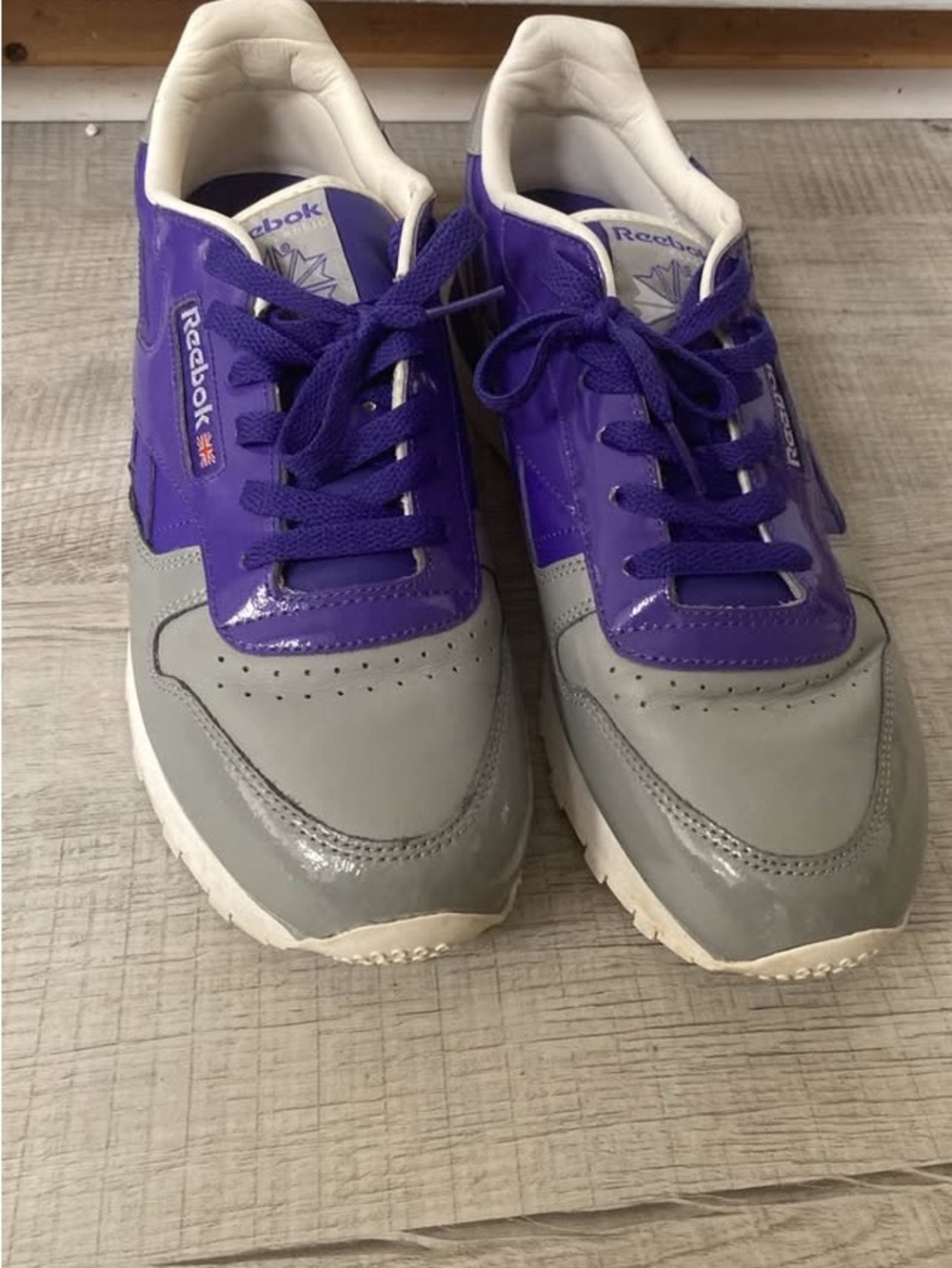 Reebok Kids Purple and Gray Lace-Up Sneakers